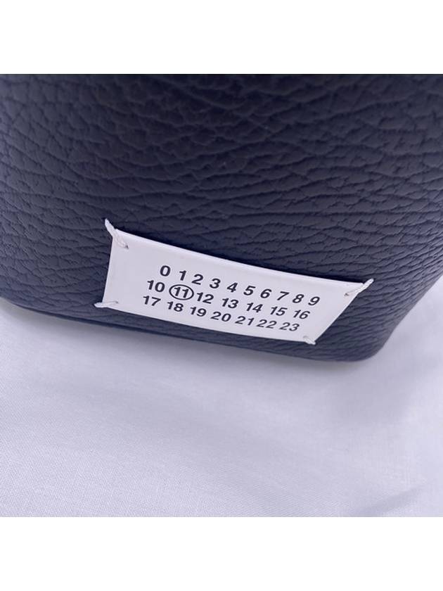 5AC Number Logo Texture Leather Bucket Bag Black - MAISON MARGIELA - BALAAN 4