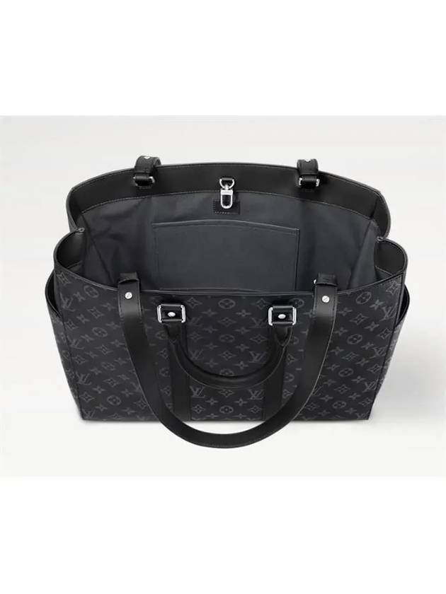 Sac Plat 24H Monogram Eclipse Tote Bag Black - LOUIS VUITTON - BALAAN 5