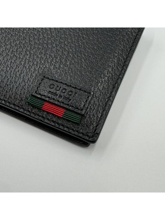 Men s Web Leather Bifold Wallet 428749 - GUCCI - BALAAN 4