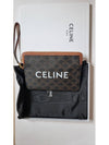 Small Pouch With Strap Signature In Triomphe Canvas With  Print Tan - CELINE - BALAAN 3