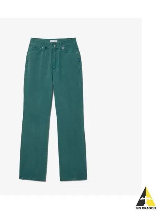 Women s Natural Dying Color Denim Pants T rkiye Green - LACOSTE - BALAAN 1