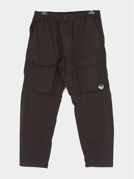 50 Fili Stretch Cargo Straight Pants Black - CP COMPANY - BALAAN 2