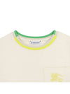 Kids Embroidery Logo Pocket Short Sleeve T-Shirt Cream - BURBERRY - BALAAN 4