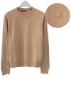 Face Patch Crew Neck Sweatshirt Powder Pink - ACNE STUDIOS - BALAAN 2