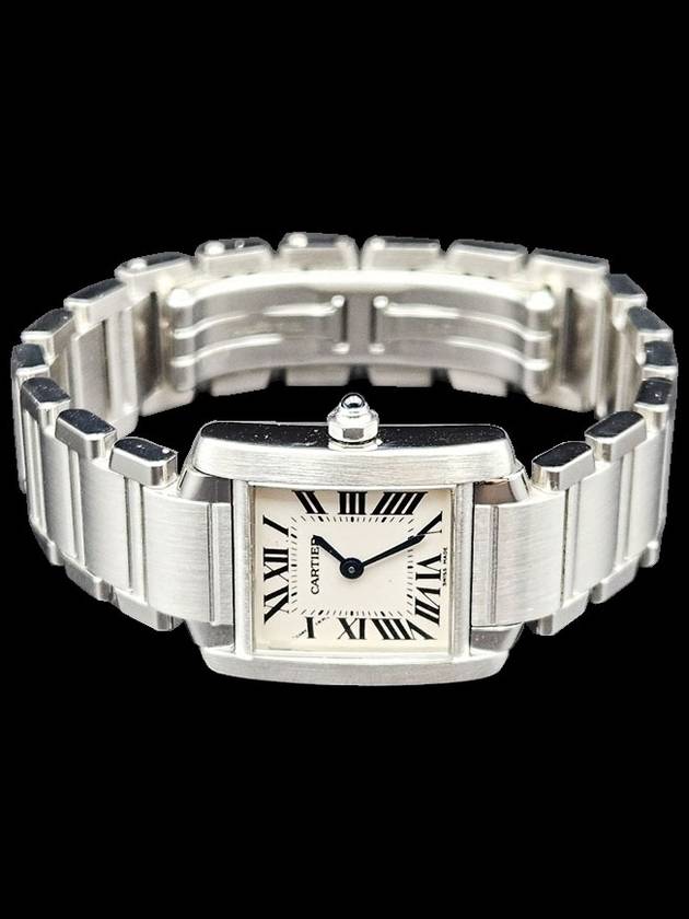 Cartier W51008Q3 Steel Quartz Tank Francaise Small Women s Watch - CARTIER - BALAAN 4