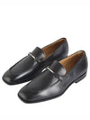 Moccasin Gancini Ornament Leather Loafers Black - SALVATORE FERRAGAMO - BALAAN 2