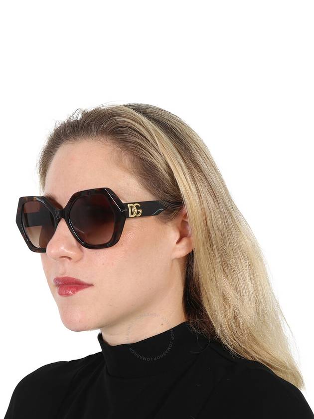 Dolce and Gabbana Gradient Brown Irregular Ladies Sunglasses DG4406 502/13 54 - DOLCE&GABBANA - BALAAN 2