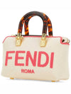 By The Way Small Canvas Tote Bag Red White - FENDI - BALAAN 4