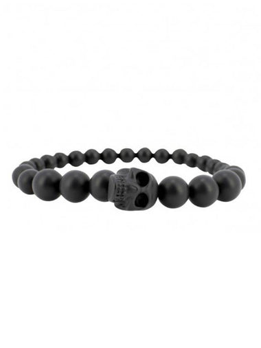 Skull Multibead Bracelet Black - ALEXANDER MCQUEEN - BALAAN 1