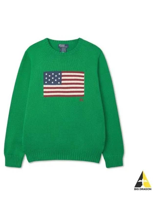 Iconic Flag Sweater Green - POLO RALPH LAUREN - BALAAN 1