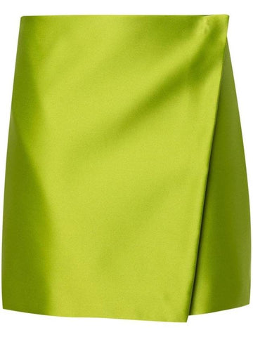 'Duchesse' Green Wrap Miniskirt In Viscose Blend Woman - PHILOSOPHY DI LORENZO SERAFINI - BALAAN 1