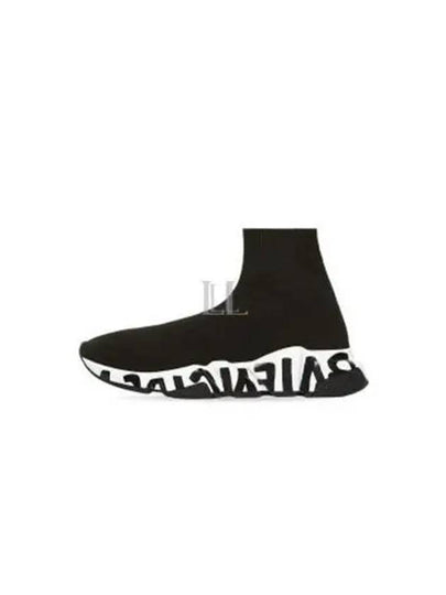 Speedrunner Graffiti Logo Sole High Top Sneakers Black - BALENCIAGA - BALAAN 2