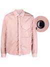 Men's Chrome R Over Shirt Zip Up Jacket Pink - CP COMPANY - BALAAN 2