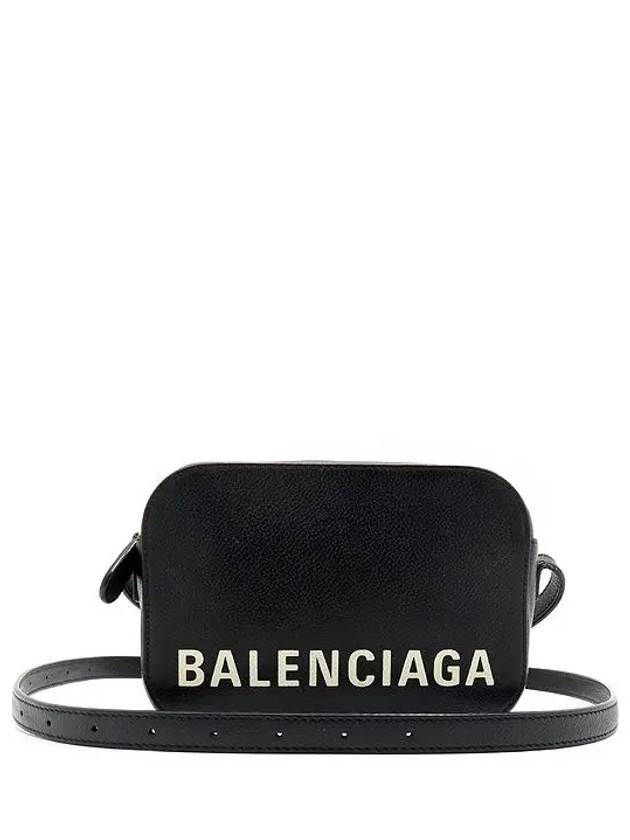 558171 Black leather logo bill XS size camera bag - BALENCIAGA - BALAAN 1