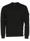 Men's Wappen Patch Pocket Crew Neck Sweatshirt Black - STONE ISLAND - BALAAN 3