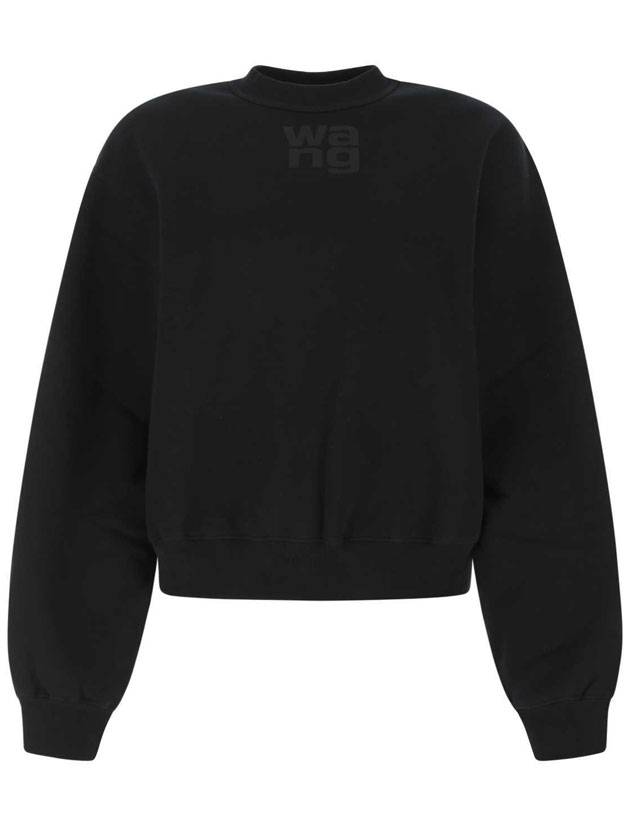 Logo Print Sweatshirt Black - ALEXANDER WANG - BALAAN 1