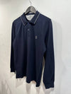 Logo Long Sleeve Polo Shirt Dark Navy - BRUNELLO CUCINELLI - BALAAN 3