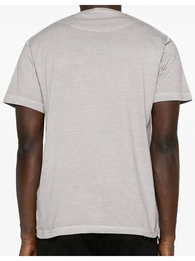 Organic Cotton Short Sleeve T-Shirt Dust Grey - STONE ISLAND - BALAAN 4