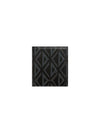 Vertical CD Diamond Canvas Half Wallet Black - DIOR - BALAAN 1