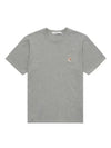 Fox Head Patch Classic Short Sleeve T-Shirt Grey Melange - MAISON KITSUNE - BALAAN 2