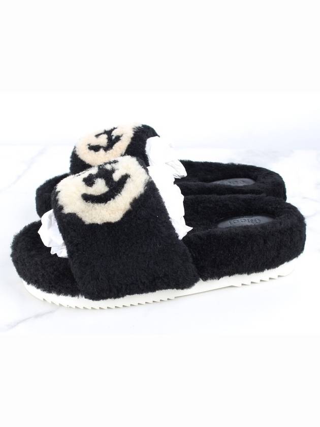 Interlocking G merino wool slippers 38 250 - GUCCI - BALAAN 6