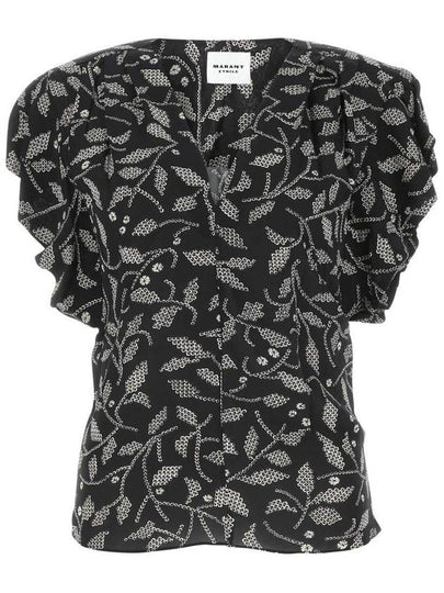 Printed crepe Delocia top - ISABEL MARANT ETOILE - BALAAN 2