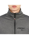 Grenoble Emboss Logo Vest Hooded Jacket Dark Grey Melange - MONCLER - BALAAN 10