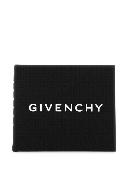 Logo Silicone Half Wallet Black - GIVENCHY - BALAAN 1