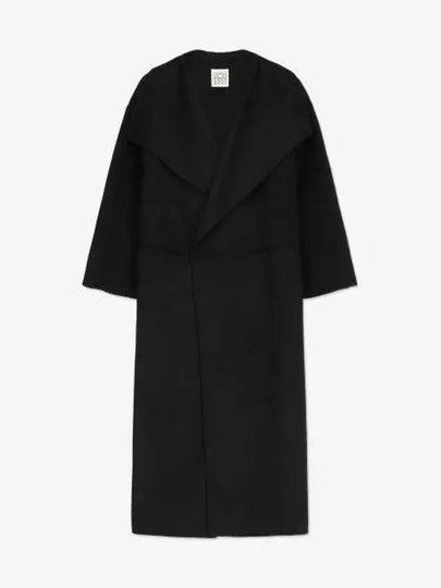 Signature Wool Cashmere Single Coat Black - TOTEME - BALAAN 2