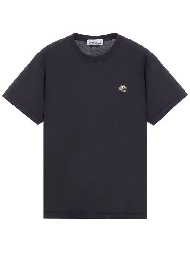 Logo Patch Short Sleeves T-Shirt Navy - STONE ISLAND - BALAAN 2