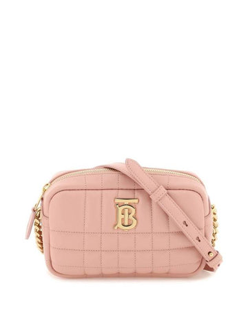 Women's Lola Quilted Leather Mini Camera Cross Bag Dusty Pink - BURBERRY - BALAAN 1