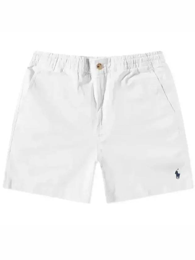 Men's Embroidered Prepster Pony Shorts White - POLO RALPH LAUREN - BALAAN 2