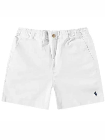 Men's Embroidered Pony Prepster Shorts White - POLO RALPH LAUREN - BALAAN 2