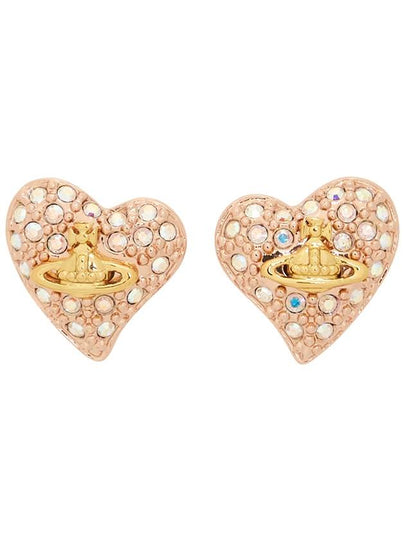 Women's Tiny Diamante Heart Earrings Rose - VIVIENNE WESTWOOD - BALAAN 2