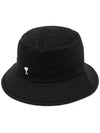 Heart Logo Cotton Bucket Hat Black - AMI - BALAAN 2