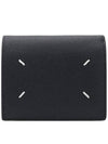 Stitch Logo Compact Bifold Half Wallet Black - MAISON MARGIELA - BALAAN 2