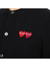 Double Heart Wappen Cardigan Black - COMME DES GARCONS PLAY - BALAAN 8