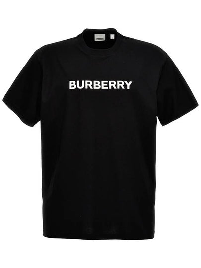 Logo Print Cotton Short Sleeve T-Shirt Black - BURBERRY - BALAAN 2