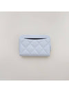 Classic zipper card wallet light blue caviar gold AP0216 - CHANEL - BALAAN 3