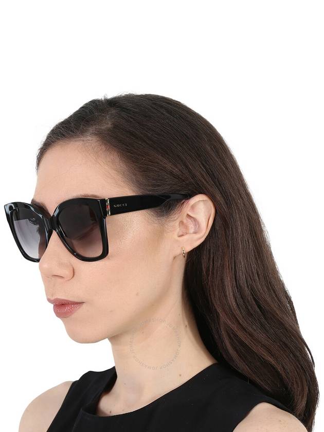 Eyewear Gray Gradient Lens Butterfly Sunglasses Black - GUCCI - BALAAN 3