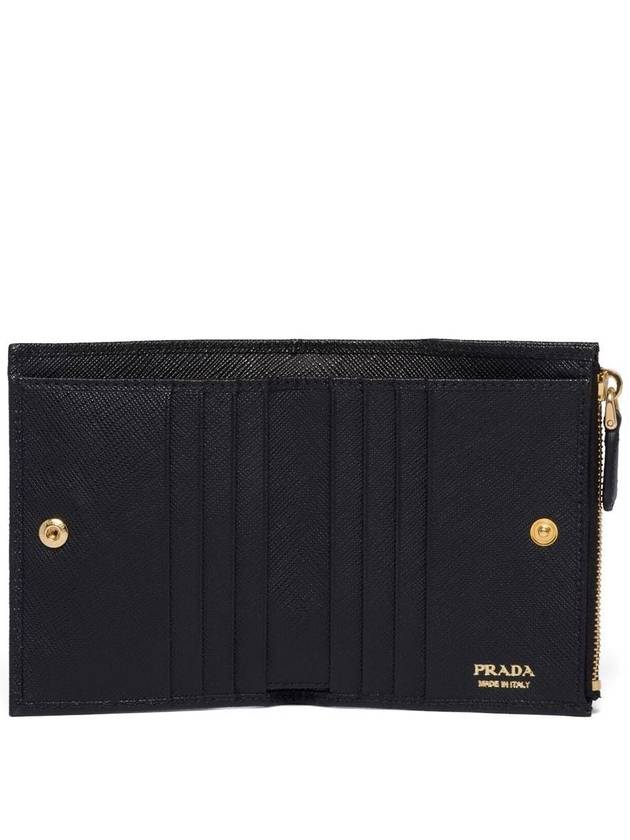 Small Saffiano Half Wallet Black - PRADA - BALAAN 4