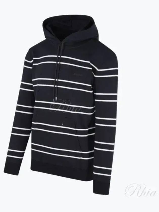 Stripe Hoodie Black - SAINT LAURENT - BALAAN 2