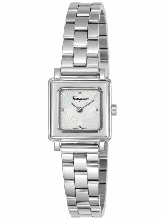 Women’s Metal Square Watch Silver - SALVATORE FERRAGAMO - BALAAN 4