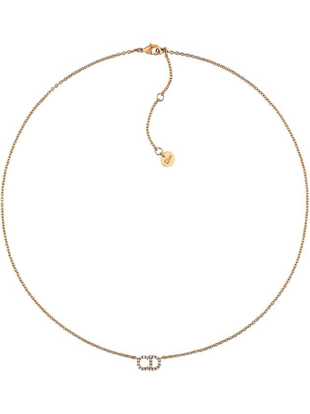 Claire D Rune White Crystal Necklace Gold - DIOR - BALAAN 1