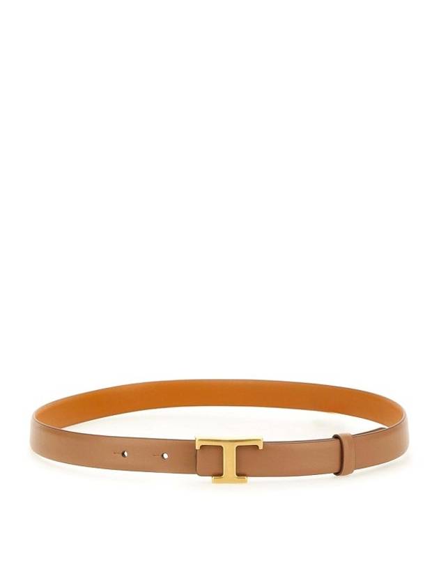 T Timeless Leather Belt Brown - TOD'S - BALAAN 2