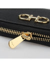 Women's Gancini Logo Zipper Card Wallet Black - SALVATORE FERRAGAMO - BALAAN 3