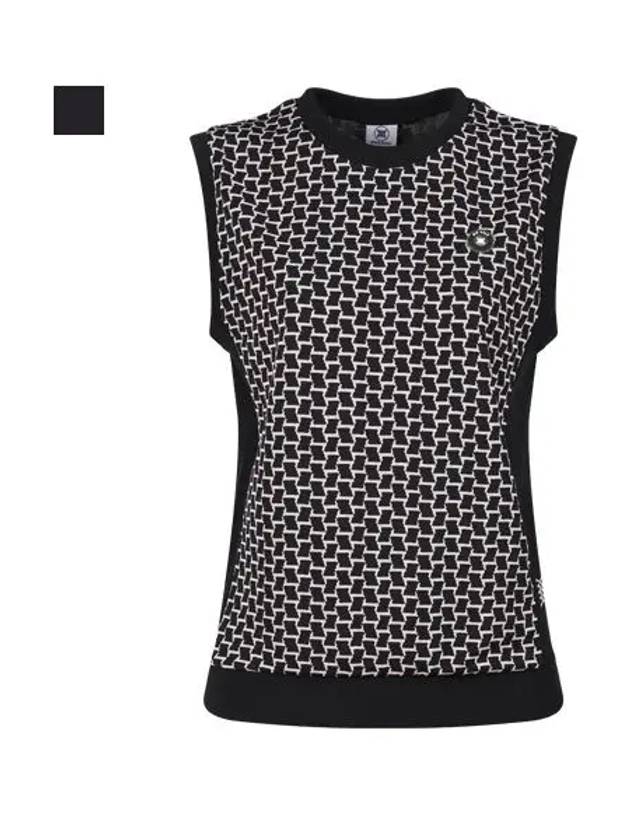 Women s Round Neck Pattern Vest MW4A536W - LUX GOLF - BALAAN 4