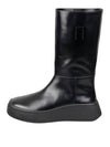 Calfskin Leather Chelsea Boots Black - PRADA - BALAAN.