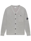 Lens Detail Cotton Cardigan Grey - CP COMPANY - BALAAN 2