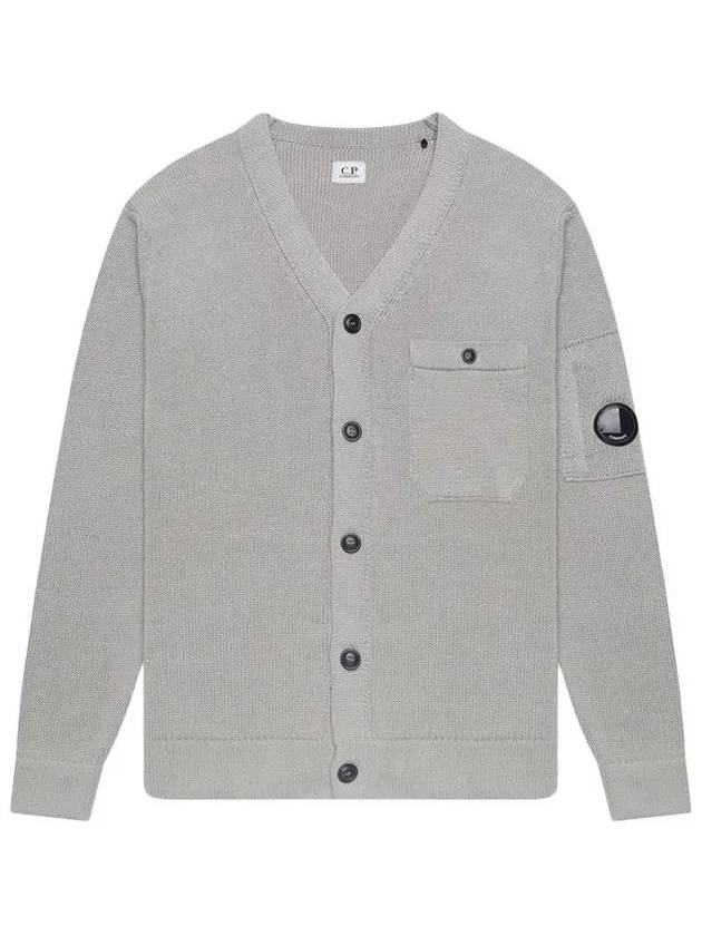 Lens Detail Cotton Cardigan Grey - CP COMPANY - BALAAN 3